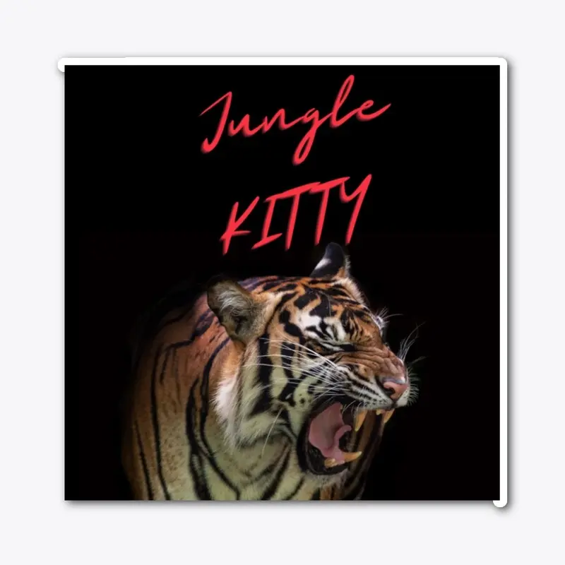 JUNGLE KITTY STICKER